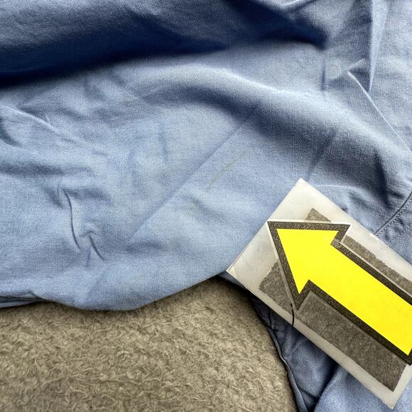 Vintage 50s 60s Conquerer Simpsons Soulette Poplin Sanforized Button Shirt Large - Picture 9 of 13